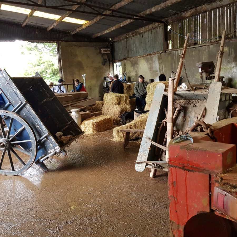 Dressing a set at the farm for a popular TV drama